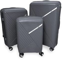 ZELLIA Polipropilén Bőrönd 209 - Sötét Szürke Szett (ZLK-209-209darkgrayset)