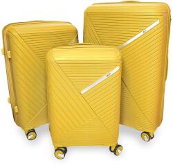ZELLIA Polipropilén Bőrönd 209 - Sárga Szett (ZLK-209-209yellowset)