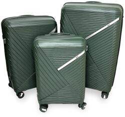 ZELLIA Polipropilén Bőrönd 209 - Méreg Zöld Szett (ZLK-209-209darkgreenset)