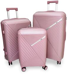 ZELLIA Polipropilén Bőrönd 209 - Rosegold Szett (ZLK-209-209rosegoldset)