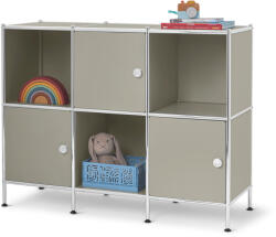 Tchibo - /Cn3 Kids háromajtós fém komód - szürke