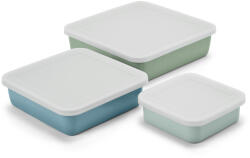 Tchibo - 3 zománcozott sütőforma fedéllel - kék