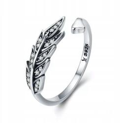  Ezüst gyűrű 925 toll minta állítható női lány gyűrű (5905351361792)