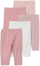 Tchibo - 5 gyerekleggings - kisgyerek - méret 50/56 - fehér/mintás