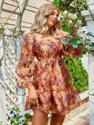 Shein Ruha fodros kétrétegű boho virágmintás M