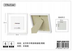  Négyzet alakú fa képkeret fehér 20x20 cm (481805267)