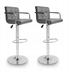 Aga 2x bárszék karfával Szürke (MR2010Grey-2) - allegro