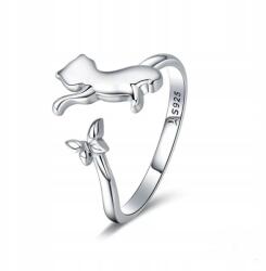  Ezüst gyűrű 925 macska cica szeretet barátság (5905351361624 )
