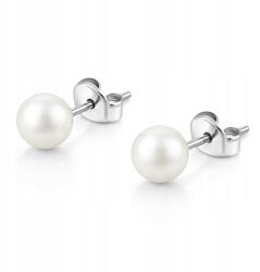  Fülbevaló természetes gyöngyökkel 6mm Ezüst pr. 925 Elegáns, időtálló