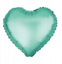PartyPal Fólia lufi Szív Matt Zöld 45cm Hélium Születésnapra