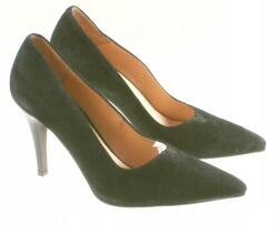 Simen 6110A Fekete Bőr Szerpentin Mintás Cipő 37-ES Méret (6110A)