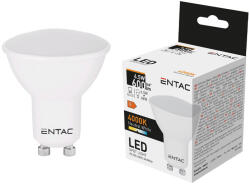 Entac Izzó led GU10 spot 6, 5W 4000K semleges 600Lm fehér Entac (LLSW-65W-NW)