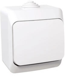 Junior Kapcsoló kétpólusú kültéri falon kívüli fehér Junior (321354)