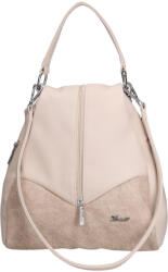 Karen 1620 bézs virágos rostbőr hátizsák