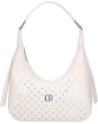 CHIARA rostbőr táska I 5047 L fehér ezüst mintás