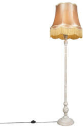 QAZQA Állólámpa szürke nagyi búrával arany - Classico (95297)