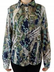  Prémium minőségű zöld kígyóbőr mintás Erfo ing, 40-es méret