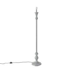 QAZQA Klasszikus állólámpa szürke színben, búra nélkül - Classico (92518)