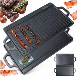 Vilde Öntöttvas Grillserpenyő téglalap alakú kétoldalas grill tűzrakóhely 45, 5cm (5904316471859)