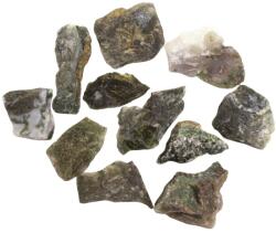  Agata Muschi Brut 33-54 x 22-35 x 8-10 mm - Cromatica verde pamantie pentru colectie si inspiratie - ( XL ) - 1 Buc