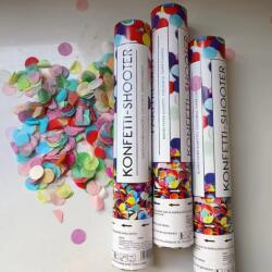 Cyrax Tun de Confetti, 40 cm. Cyrax, Model Konffetti Shooter, Paiete din Hartie, Multicolor (137791)