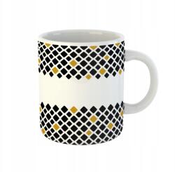 Be Happy Bögre Be Happy Black & Gold porcelán 350 ml/hanna (5900094207260)
