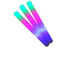 Cyrax Bagheta cu Led, Cyrax, din Burete, cu Baterii, Lumina Multicolora, 48 x 4 cm, Alb (136146)