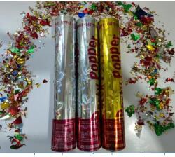 Cyrax Tub de Confetti, Cyrax, Party Popper, 40x5 cm, Confetii Asortate din Aluminiu, Multicolor (137777)