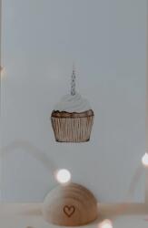 Eulenschnitt Akvarell kártya - Cupcake