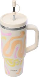 Qwetch Travel cup isotherme inox - Waves - 900ml - Sable