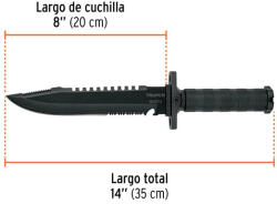 Truper Taktikai vadászkés 35cm TRUPER (cta-8m)