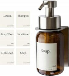  Kézi fali szappanadagoló Designfabrik Hamburg 250ml barna-ezüst (Brązowy Dozownik Mydła)