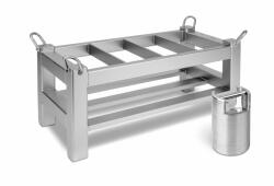 KERN súlykosár, súlytartó, 20 kg, OIML M1 súlyosztály, rozsdamentes acél, 10 darab KERN 10 kg-os hengeres súly befogadására, 1000×500×500 mm (347-022-005)