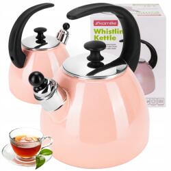 Kamille Vízforraló Hagyományos Zománc Gáz Indukciós zománcozott rózsaszín 2, 5l Kamille (KM1040B)