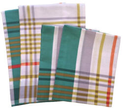  4 db-os pamut párnahuzat szett / zöld csíkos