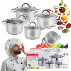 kamille Acél Edények Serpenyő Edénykészlet 8EL Indukciós Kamille (5632S)