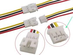  JST-PH 2.0 csatlakozó 3 pin, 30cm kábel szerelt anya (2mm, lengő, female) (T39257)