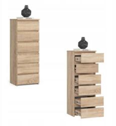 AKORD Komód szekrény 40 cm CL6 6 fiókos sonoma Akd (KOMMCL6SONPK)