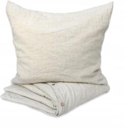  Lenvászon ágyneműhuzat 135x200 cm-es paplanhoz és 80x80 cm-es párnához natúr Bézs (B08JYHC1QM)