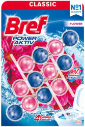 Bref wc illatosító 3x50 g Power Aktiv Flower Pink