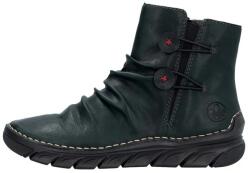 RIEKER Ghete dama, verde, casual, piele ecologica, cu talpa joasa, Rieker 55052-54-Verde (Marime: 37) (55052-54-Verde-37)