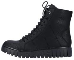 RIEKER Ghete dama, negru, casual, piele ecologica, imblanite, cu talpa joasa, Rieker Y3420-00-Negru (Marime: 36) (Y3420-00-Negru-36)