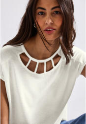 Street One OTLT Ing - linen look shirt w. cut out nec 2505