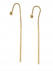 AB-Ag fülbevaló hosszú lánc aranyozott ezüst 925