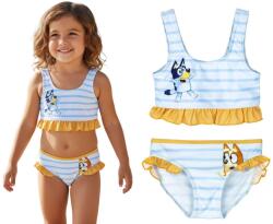  DISNEY Bluey Bikini csíkos sárga kék fodros 5 év (110 cm)
