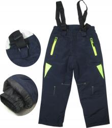  5-6 (110-116) Téli bélelt vállpántos sínadrág F26 sötétkék (K435)