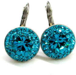 APHRODITÉ kapcsos fülbevaló - 14 mm (blue zircon zöld) (2026020203)