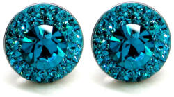 APHRODITÉ bedugós fülbevaló - 14 mm (blue zircon zöld) (2026020204)