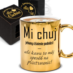 Funandstyle Arany Bögre 300ml Kávé Túlélési Mód Ajándék Neki