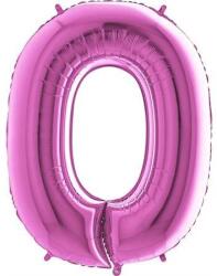 Grabo Felfújható lufi szám 0 rózsaszín 102 cm extra nagy méretű - Grabo (010F-P)